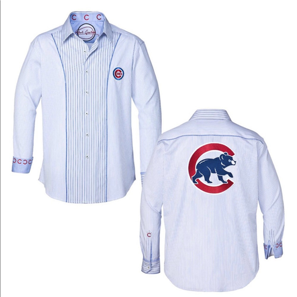 NWOT Robert Graham Cubs Back Embroidered MLB Shirt